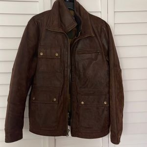 Johnston and Murphy leather jacket